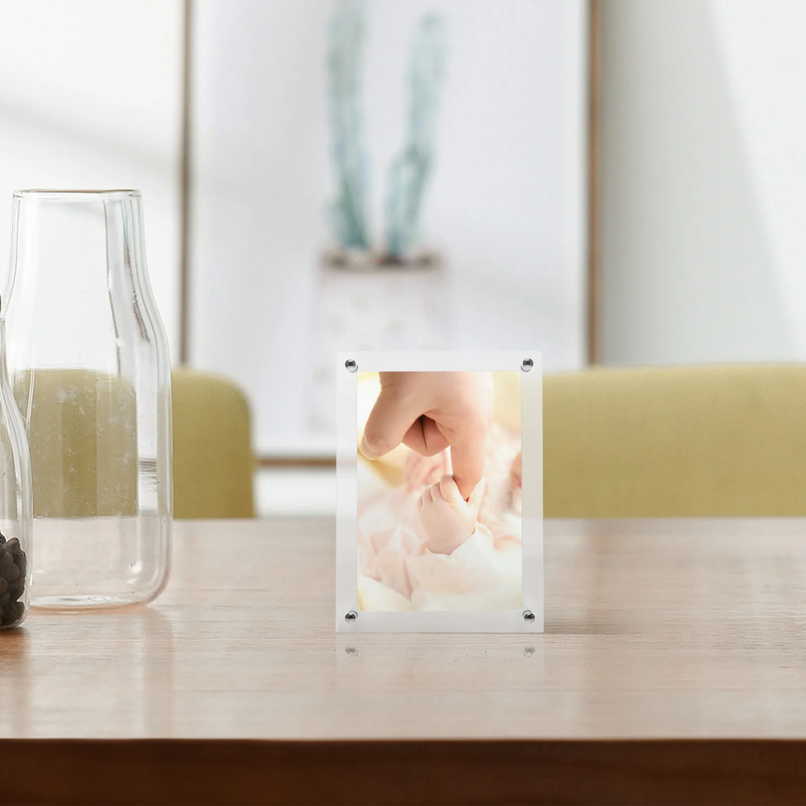 Clear Acrylic Puzzle Frame Rectangular Finished Puzzle Display Holder Desktop Wall Mount Lightweight Modern