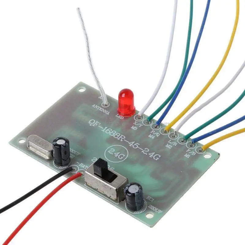 2,4 g telecomando 8CH con bordo ricevitore giocattolo fai-da-te per barca per auto a serbatoio 4-6v a