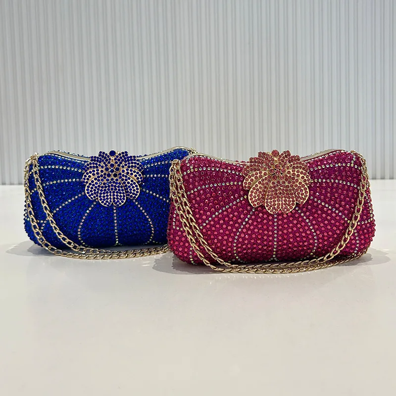 

Women Evening Bag Luxury Banquet Clutch Bag Women's Fashionable Hot Diamond Rhinestone Evening Bag Crossbody Chain Cocktail