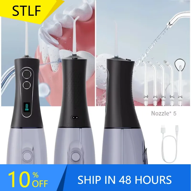 

STLF 5 in 1 Electric USB Rechargeable IPX7 Waterproof Flossers Waterflosser Water Flosser Teeth Cleaning
