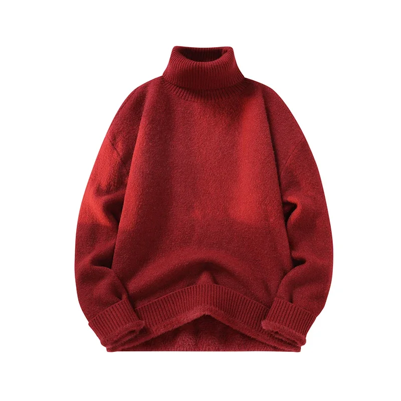 

New Turtleneck Sweater Men Pullover Casual Solid Color Knitted Black Sweater Fashion Autumn Winter Men Clothing 2025 Sweater Man