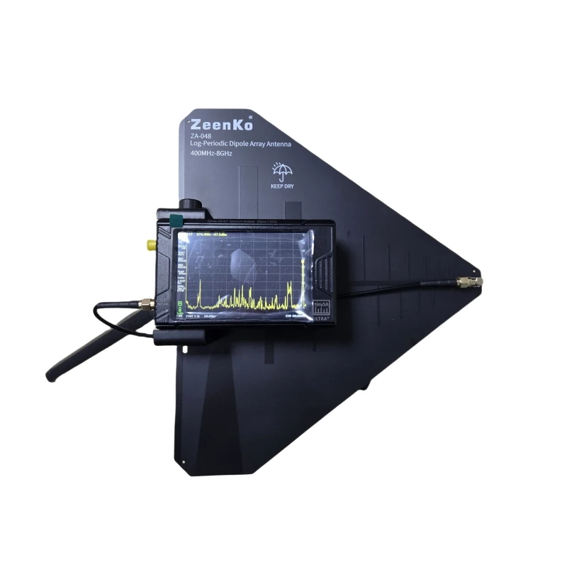 Mais recente 7.3ghz tinysa ultra plus zs407 analisador de espectro portátil tinysa 3.95 "tela sensível ao toque ZA-048 log-antena dipolo periódico