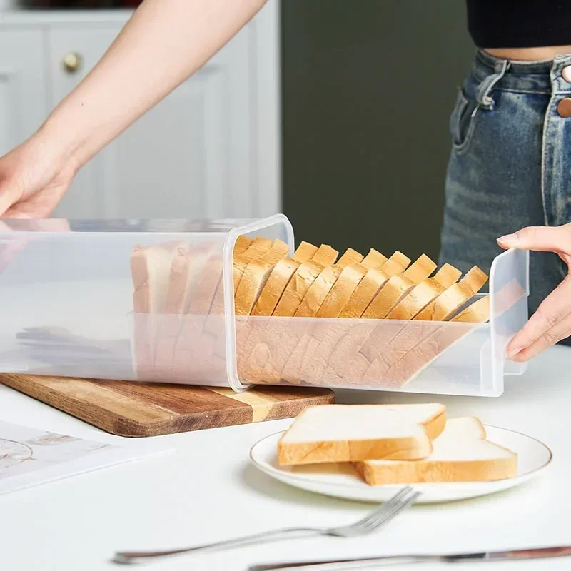 

Plastic Bread Box with Sealing Lid and Tray, Bread Storage Box, Sandwich Bread Storage Box, Pasta Storage Box, Multigrain Jar