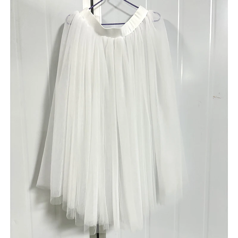 2 layers White Romantic Ballet dress skirt Half without pants for Girls Long Soft  tulle Professional Ballet Tutus Adult JNL05