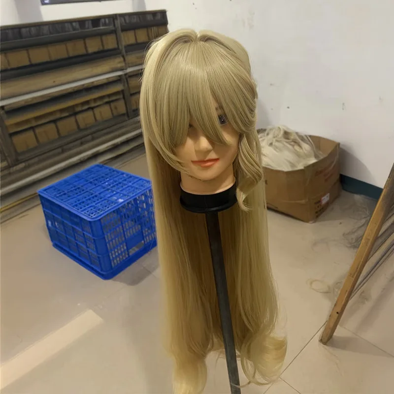 崩壊したスタードーム鉄道サンドバードコスウィッグシミュレーション頭皮マイクロカールロングヘアコスウィッグ
