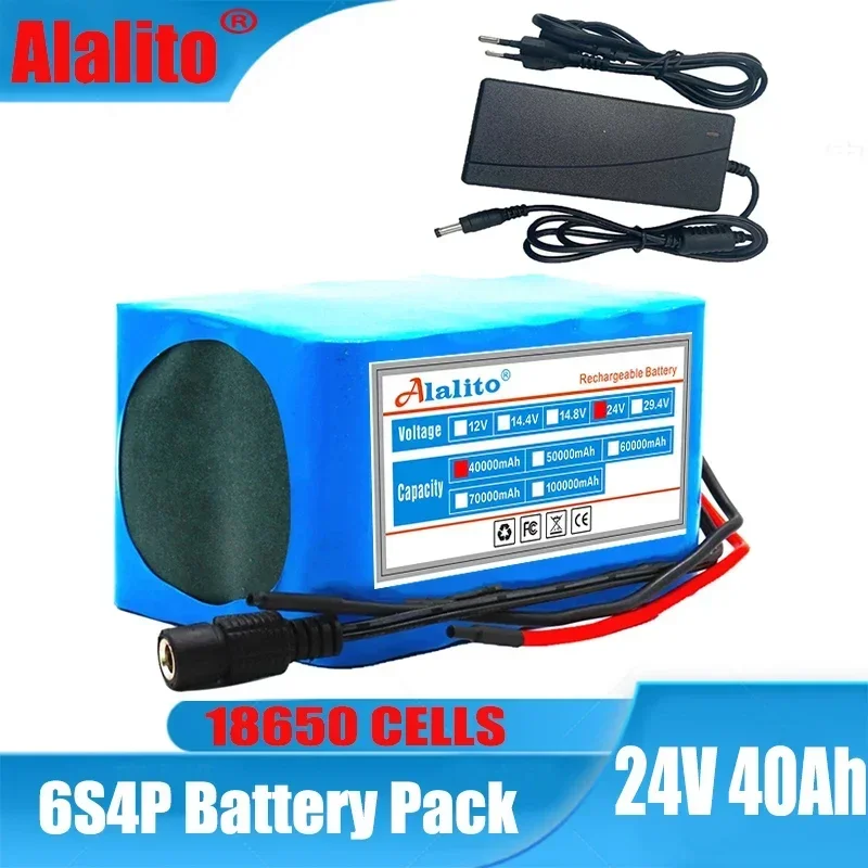 

6s4p 24V 40Ah 18650 Battery Lithium Battery 25.2v 40000mAh Electric Bicycle Moped /Electric/Li Ion Battery Pack