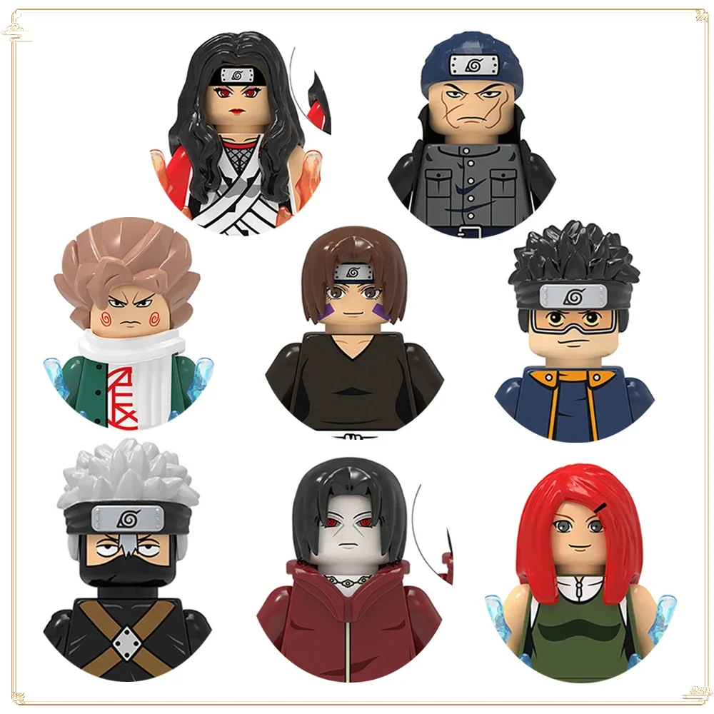 Brick Dolls Anime NARUTO Classic Hatake Kakashi Uchiha Itachi Boy Building Block Model Collection Birthday Gift Mini Action Toys