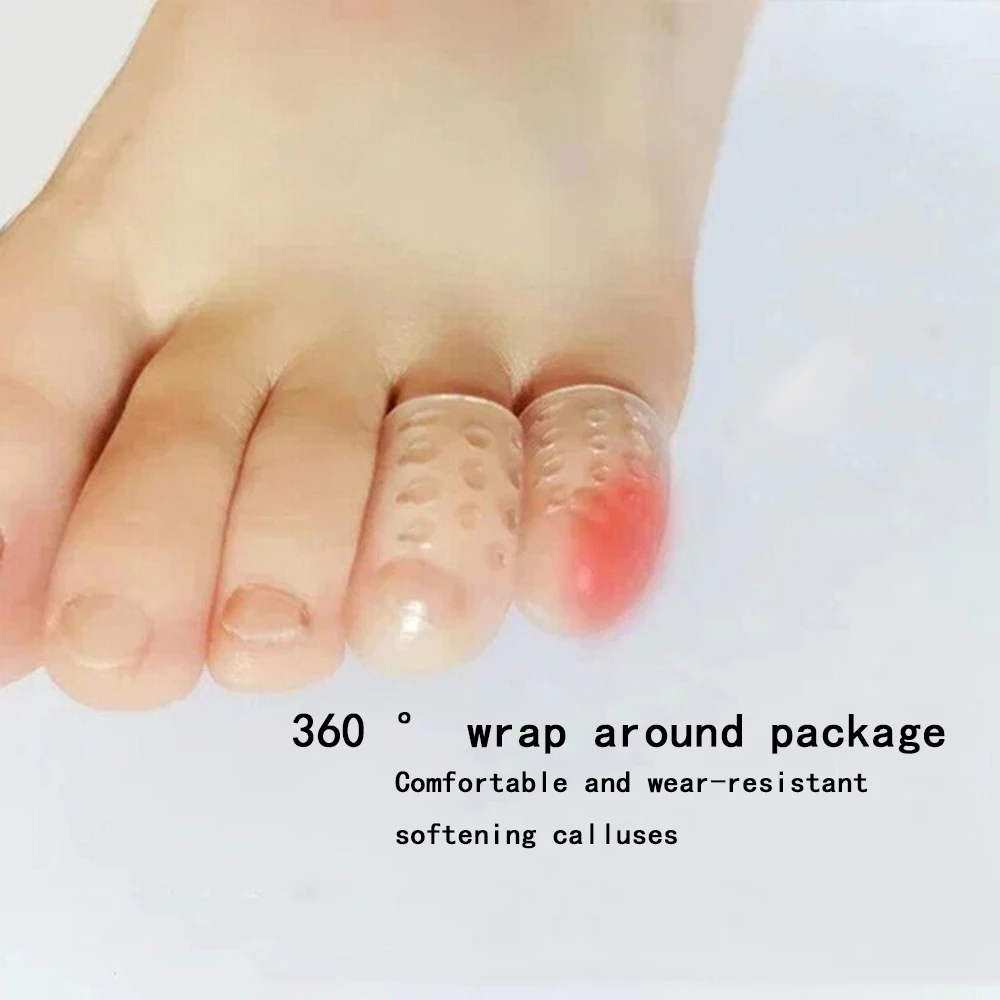 10Pcs Silicone Toe Caps Anti-Friction Breathable Toe Protector Prevents Blisters Toe Caps Cover Protectors Foot Care