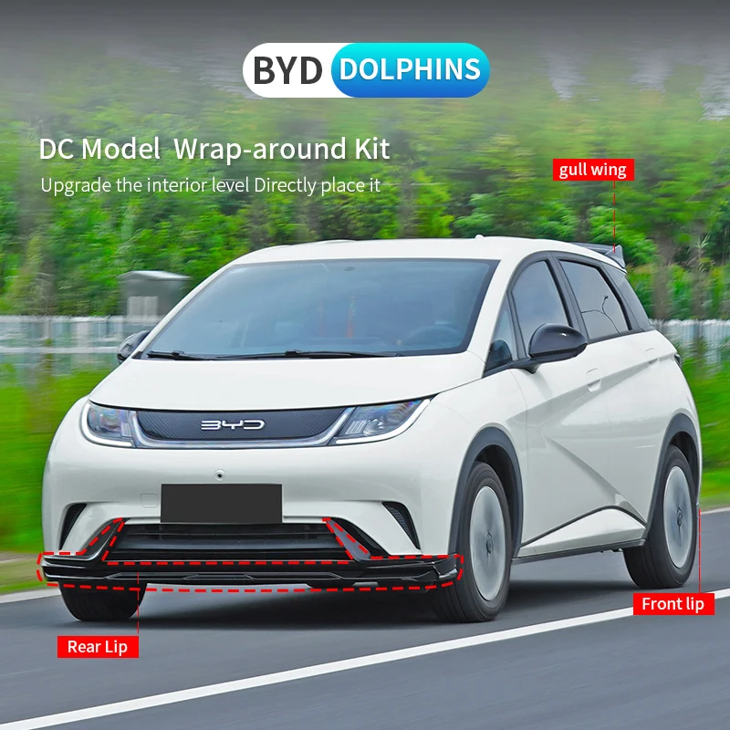 For BYD Dolphin 2022-2024 Car Rear Roof Trunk Boot Lip Spoiler Wing Lip Tail Wing Spoiler Car Modification Accessories