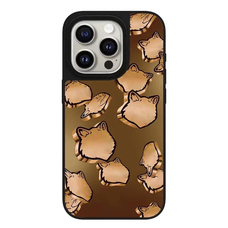 Creative Fashion Fox Mirror Magnetic Phone Case Cover for IPhone 11 12 13 14 15 16 Pro Max Case