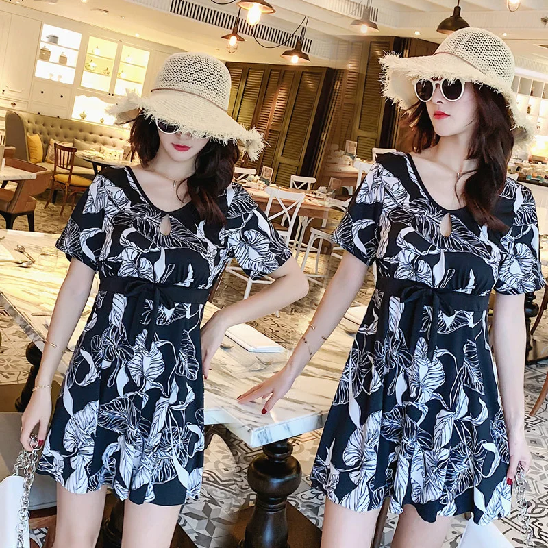 ชุดว่ายน้ำวันพีซใหม่ของผู้หญิงหรือ Sve Dr Sle Slimming Thermal Bath Beach Pool Swimming Costume Fixed Chest Pad Cas...