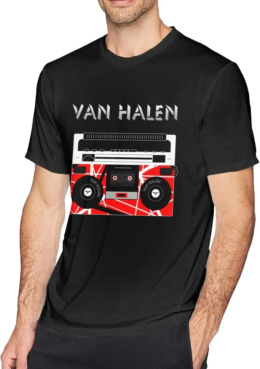 Van.1986 Halen Vintage تي شيرت نسائي كاجوال بأكمام قصيرة من القطن