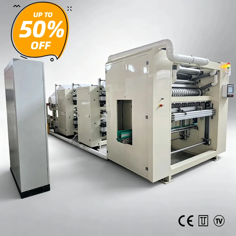 Customized Facial Tissue Machine Soft Tissue Paper Manufacturing Equipment High Speed Folding Embossing Machine