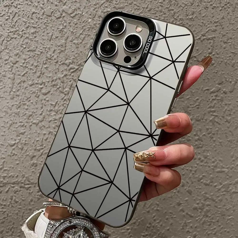 Case For Motorola Moto G84 5G G14 G10 G20 G30 G04S G24 G34 G13 G23 G53 G22 E32 E32S E22 E22i New Stylish Silver IMD Phone Cover