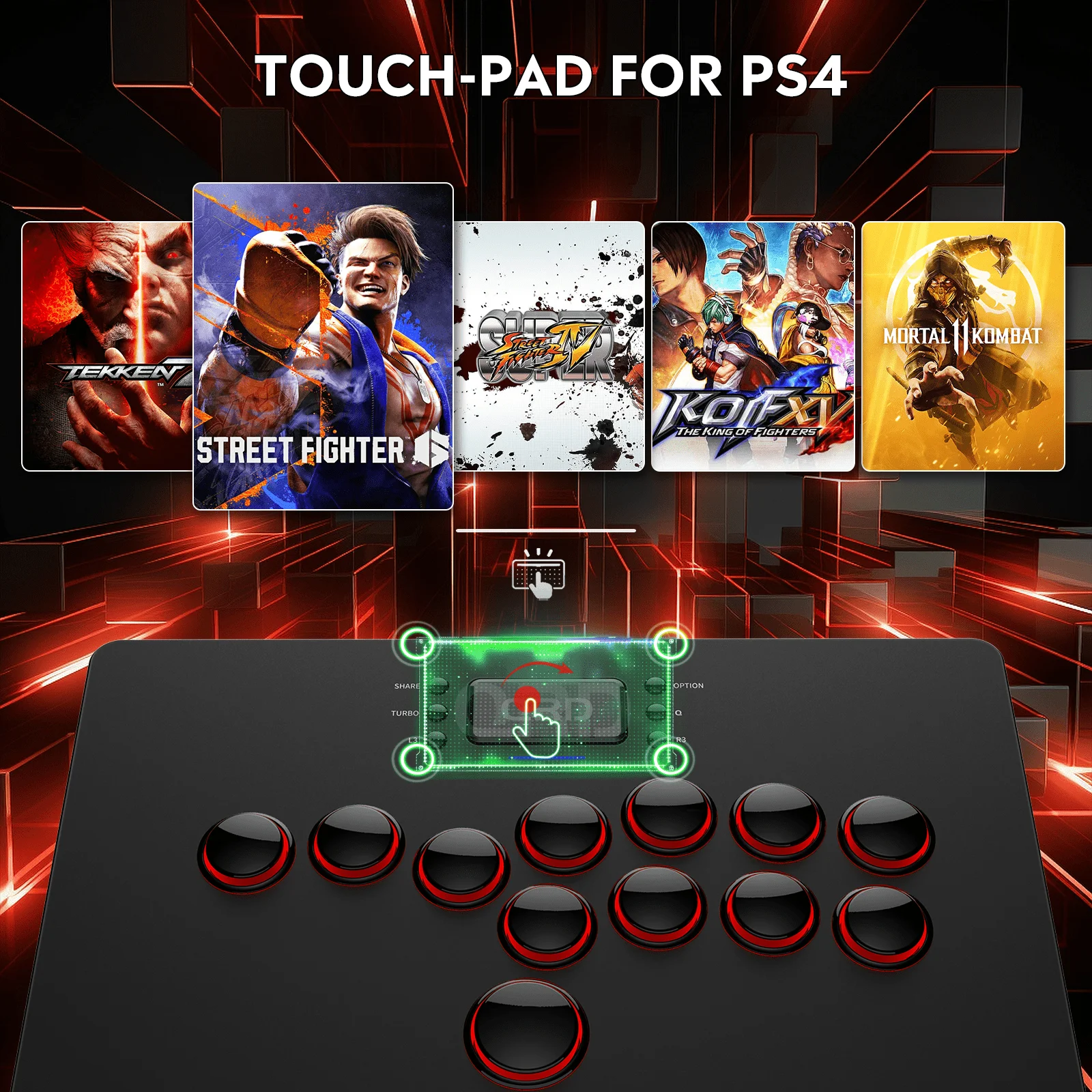 Qrd Maestro S3 Draadloze Hitbox Voor Ps5/Ps4/Ps3/Switch/Xbox/Stoom/Pc/Ios/Android Alles In Een Arcade Stick