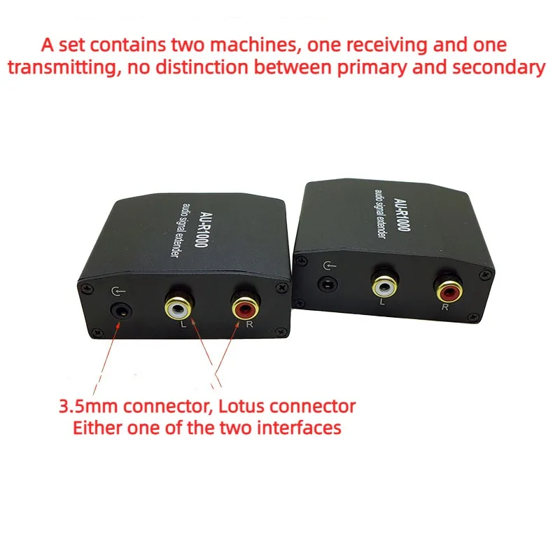 Audio Signal Long-distance Twisted Pair Transmission Isolator Rca Lotus 3.5mm to Rj45 Network Cable Interface