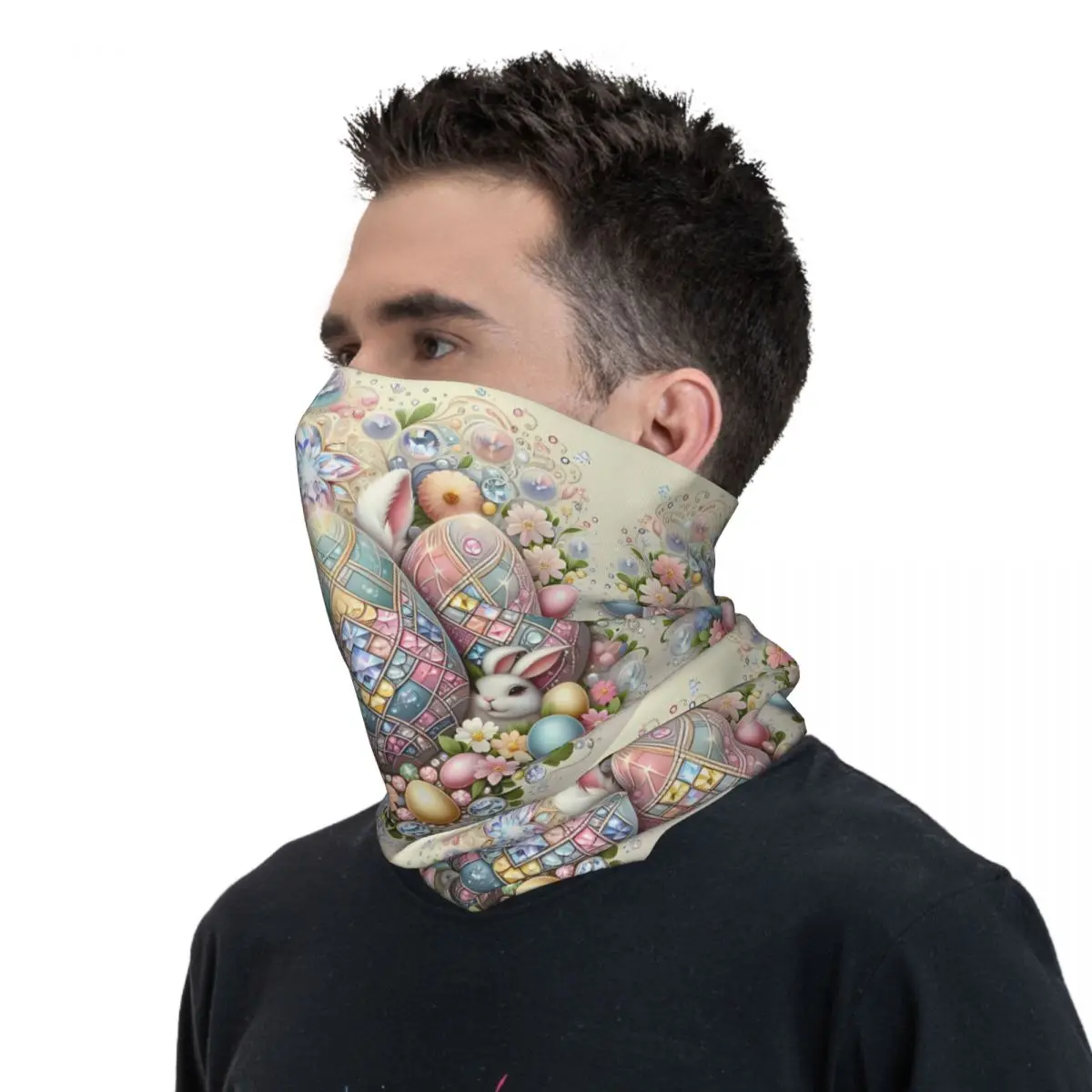 Easter Egg Scarf Neckerchief Neck Face Mask Polyester