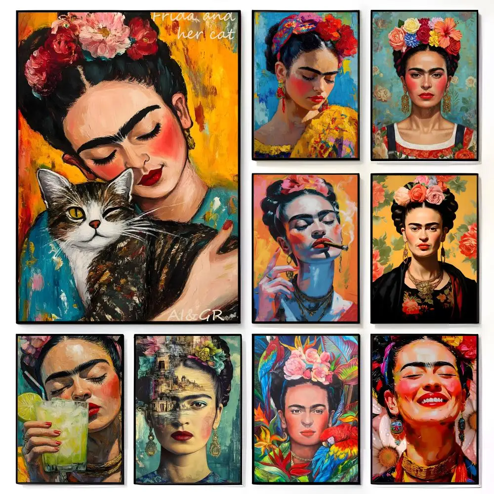 F-Frida K-Kahlo 1PC Painting Poster American Film Mural Home Childrens Room Wall Decor Print