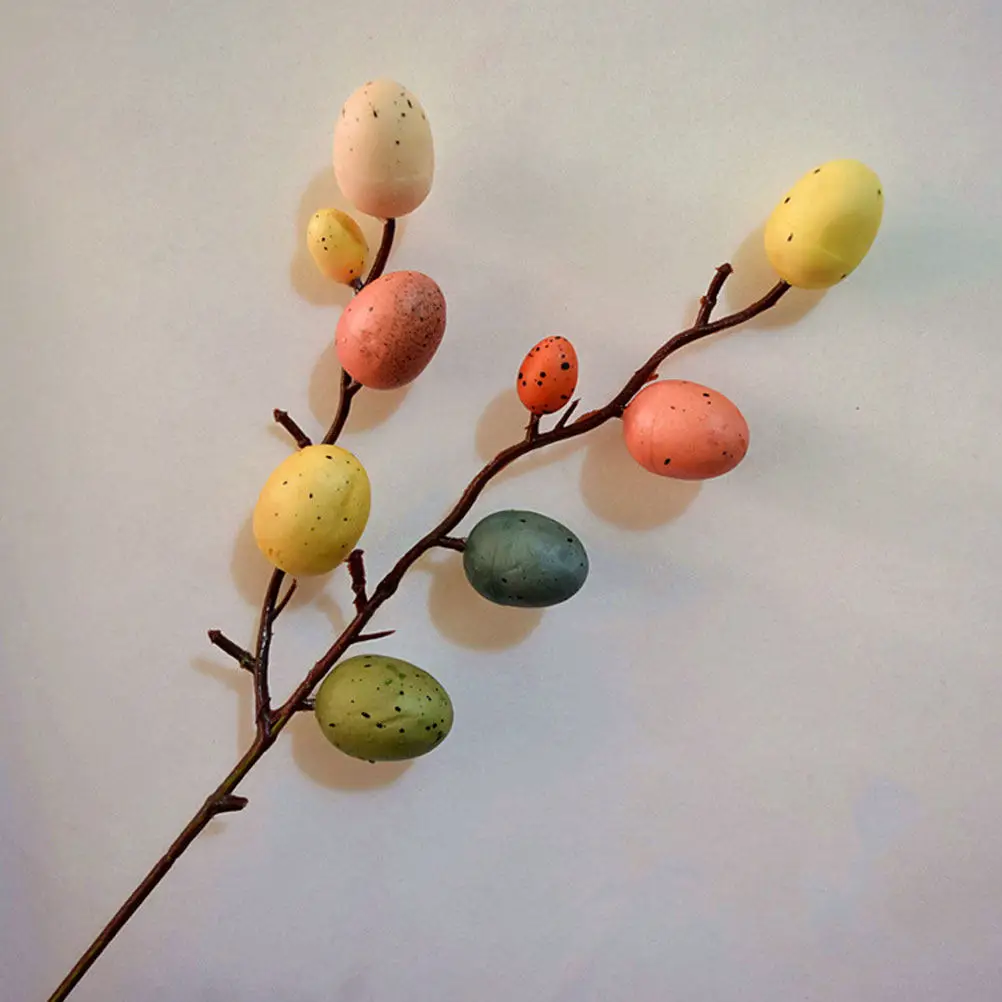 Decoraciones de huevos de Pascua de 5 ramas, decoración significativa e inolvidable para el día de Pascua, decoración creativa para el hogar, adorno para arreglos florales