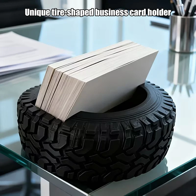 

Tire-shaped Business Card Sturdy Holder, Hotel Front Desk Display Rack, High-end Business Card Holder, Business Card Storage Box