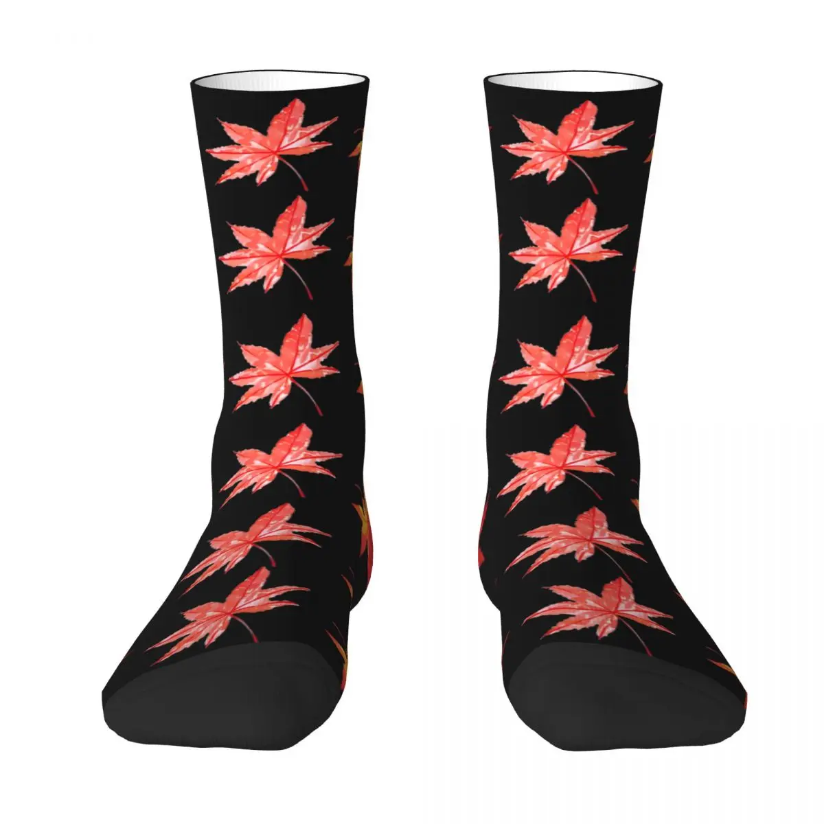 Maple Leaves Socks autumn Vintage Stockings Winter Anti-Slip Men's Socks Medium Soft Graphic Outdoor Socks