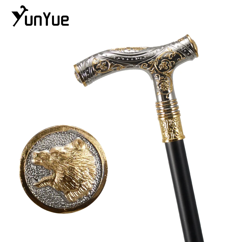 

Платиновая корва, голова медведя, рельефная трость с цветком, джентльменская модная элегантная трость, косплей, реквизит для фильма, женская трость