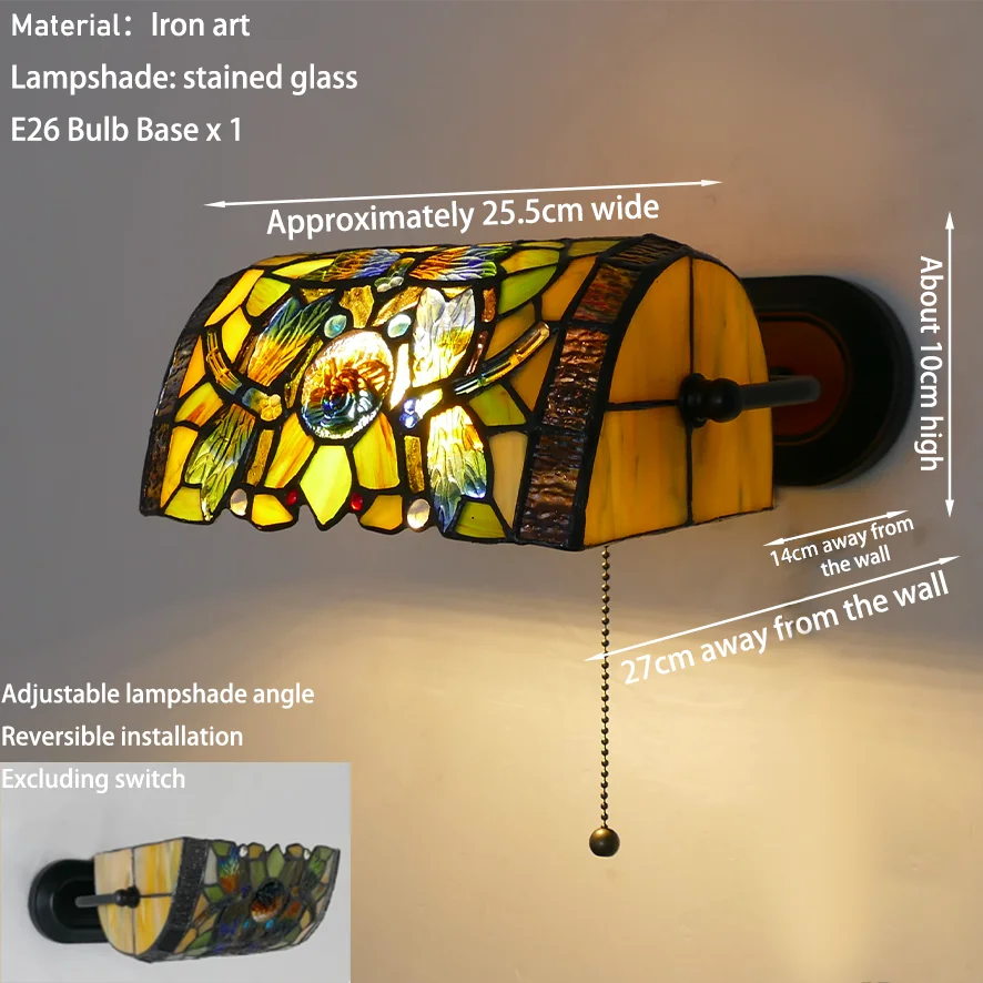 -style  Bathroom Bedside Aisle American Pastoral Mediterranean Bedroom Single-headed Background Wall Lamp