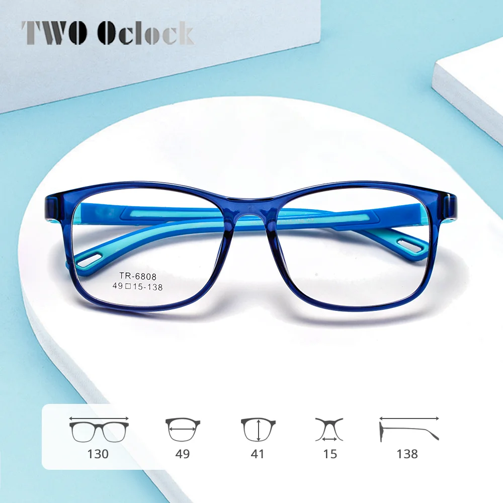2026 New TR90 Kids Eyeglasses Frame For Boys Girls Blue Light Glasses Unbreakable Children Optical Frame Plain Glasses Square