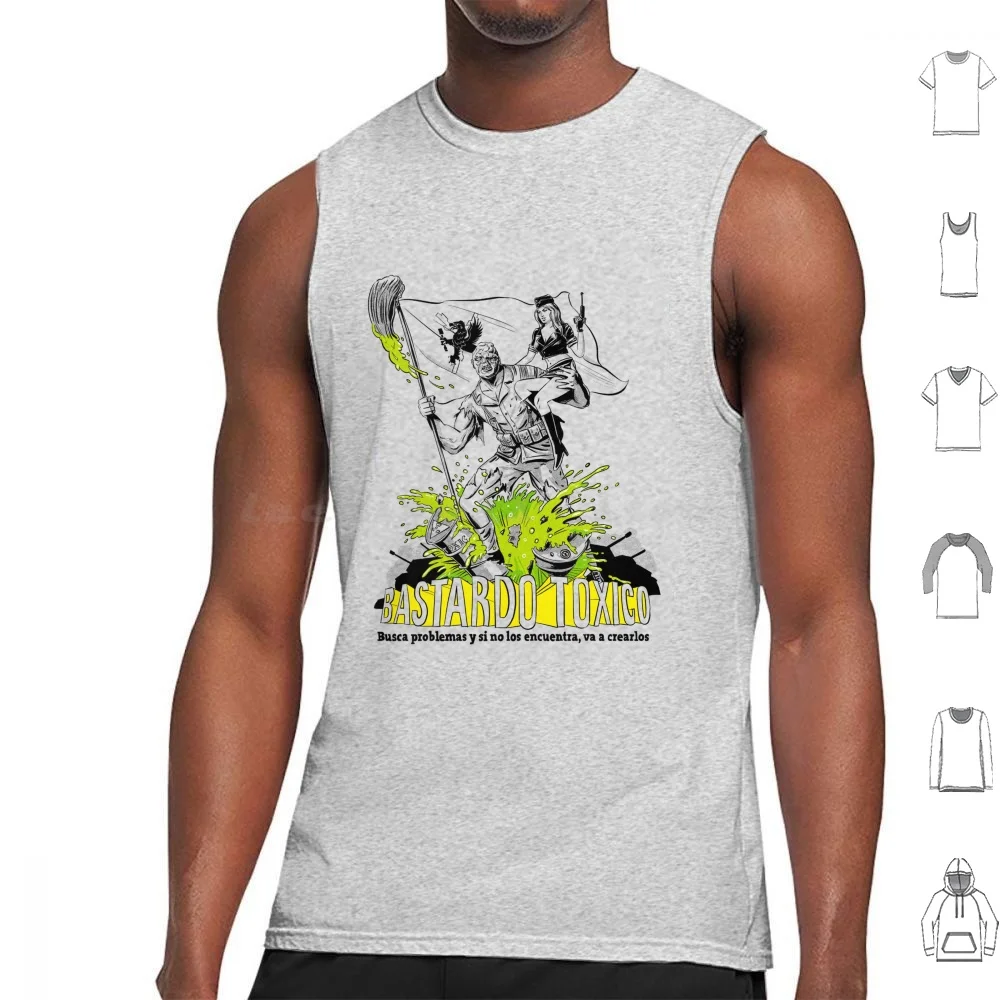 Toxic Bastard Tank Tops Print Cotton Hello Ww2 Game Hell Let Loose Steam Shooter War Skull Cool German American Gi Toxic