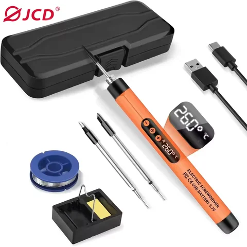 무선 USB 디지털 납땜 인두 온도 조절 가능 300-450 ℃ Type-C 1000mAh 배터리 지능형 납땜 용접 철 도구