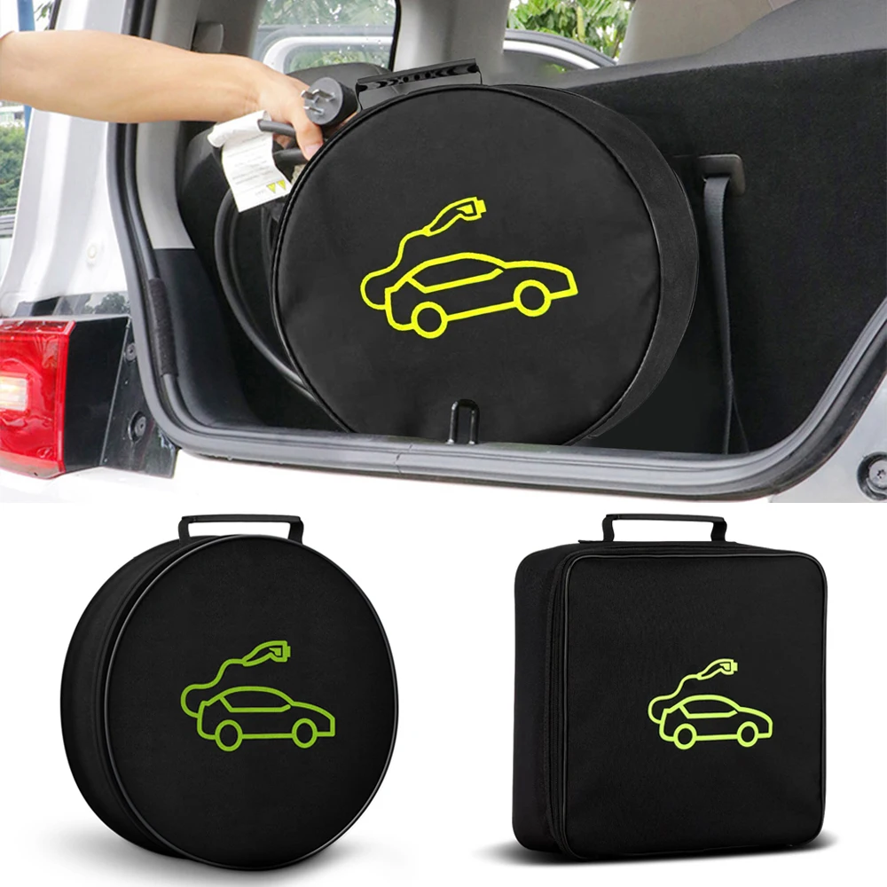 

EV Charger Storage Carry Bag Waterproof Fire Retardant Charging Equipment Container for Electric Vehicle Charging Cables Plugs