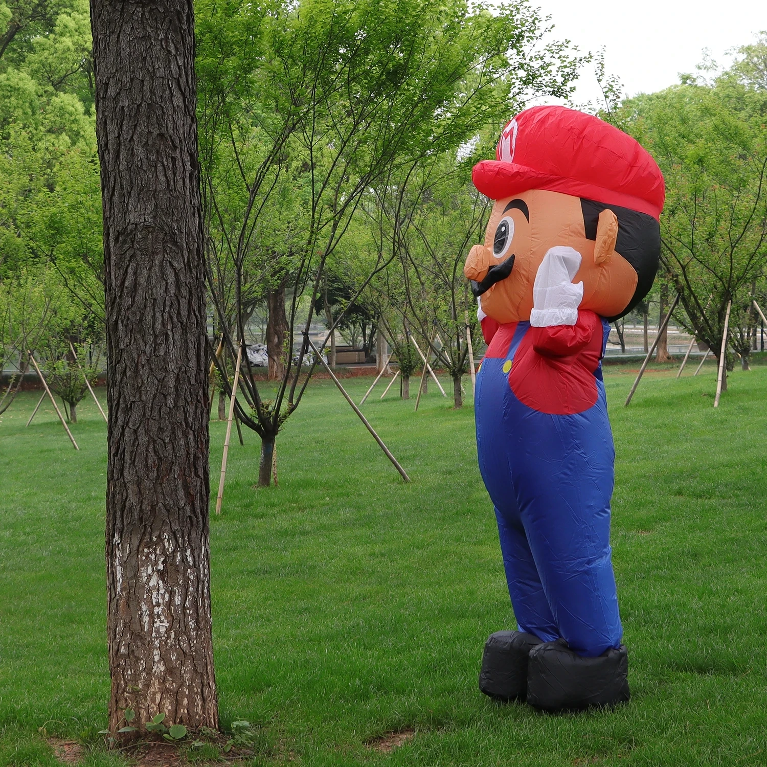 Super Plumber Mari Cappello rosso Costume da mostro gonfiabile Costumi Cosplay per bambini adulti Donna Halloween Festa di Natale Festival