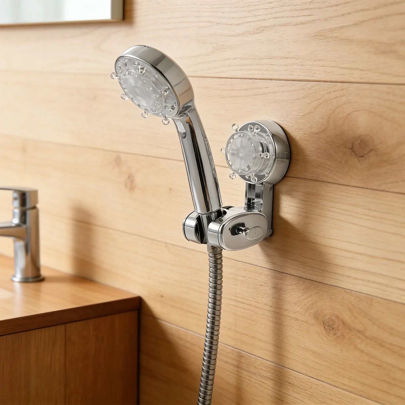 

Держатель для душевой лейки на присоске, регулируемый, без сверления, для ванной комнаты, кронштейн для ручного душа, держатель для шланга, съемная подставка для душевой лейки