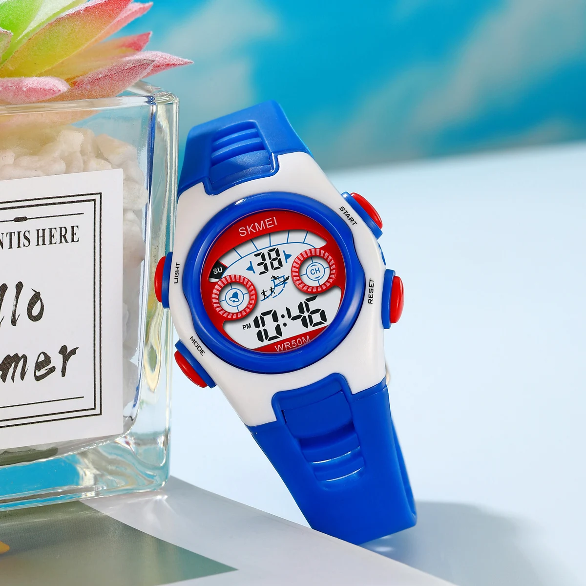 SKNEI orologio digitale colorato alla moda per bambini luci a LED impermeabili orologio da polso per bambini luminoso orologio da polso elettronico per studenti