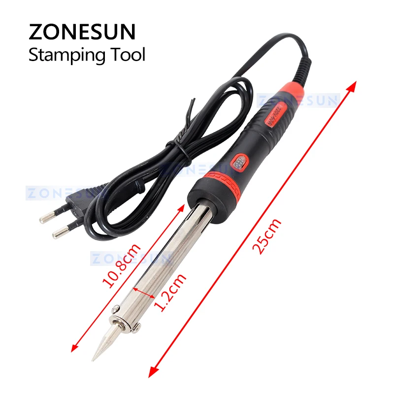 ZONESUN macchina per stampa a caldo portatile goffratura a caldo strumento digitale in pelle carta legno Logo personalizzato timbro stagnola ZS-HST2