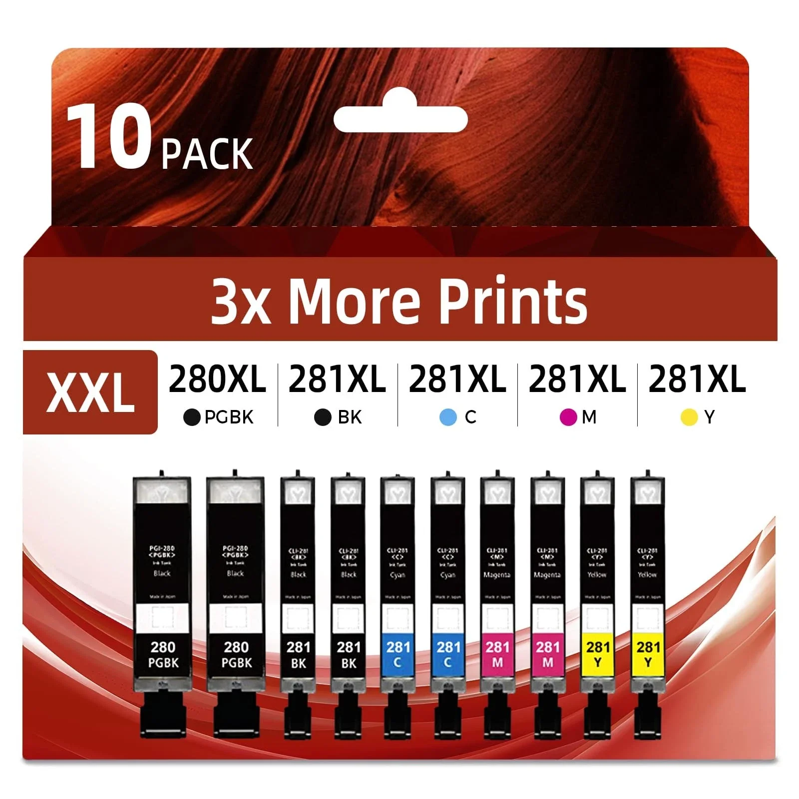 Compatible 280XL 281XL Ink Cartridge for PGI-280 CLI-281 XL 280xxl 281xxl Value