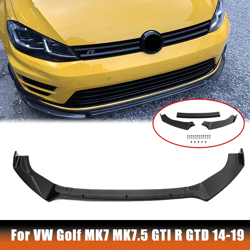 

For VW Golf MK7/7.5 GTI R GTD 2014-2019 (Not for 7/7.5) Front Bumper Lip Spoiler Splitter Diffuser Cover Guard Protector