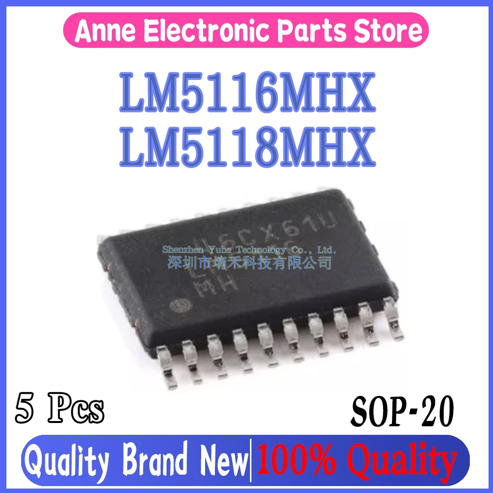 (5piece)100% New LM5116MHX/NOPB LM5118MHX/NOPB LM5116MHX LM5118MHX LM5116MH LM5118MH LM5116 LM5118 sop-20 Chipset