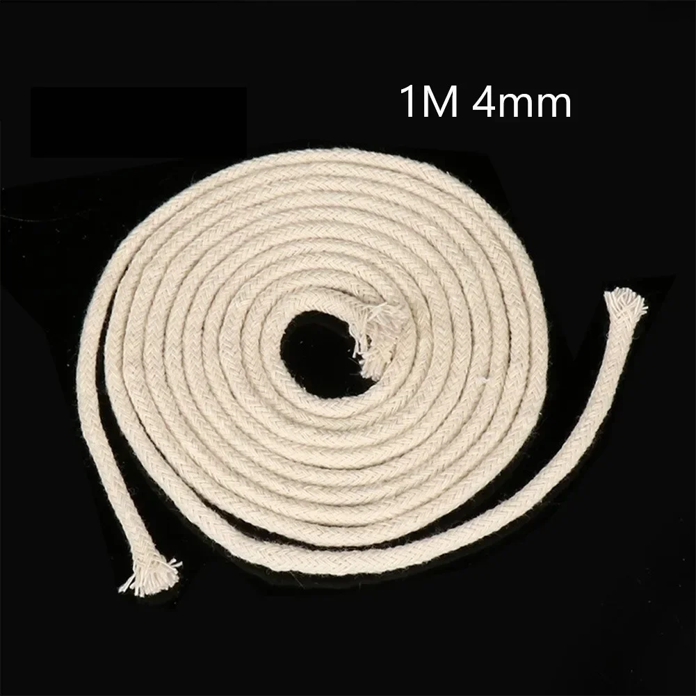 1M Long Round Cotton Wicks Alcohol Rope Candle Burner For Kerosene Alcohol Lamp Torch Oil Wine Bottle Product Wicks Accessories