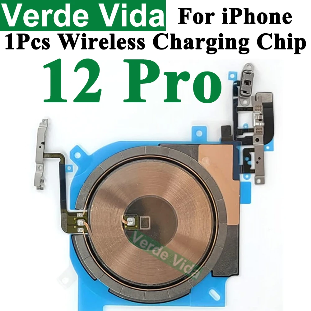 Wireless Charging Chip Coil NFC For iPhone 13 12 11 Pro Max XS XR X With Magnet Power Volume Button Flex Charger Panel Sticker