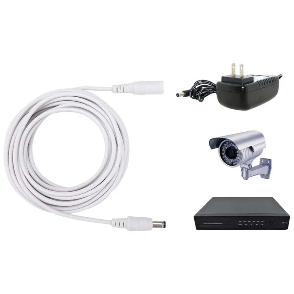 Power Adapter Extension Cable DC12V Male Female Power Cord Extend Wire 5.5 * 2.1mm For CCTV Camera
