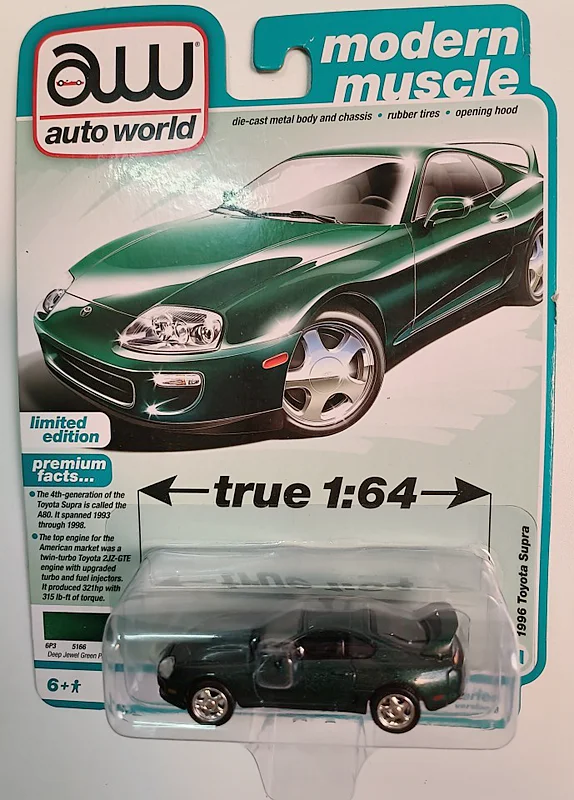 1/64 AWAUTO World  Toyota SUPRA 1995 Collection of die cast alloy trolley model ornaments