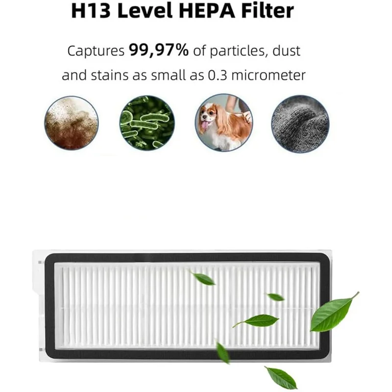

ABGH-Replacement Parts For Roborock Qrevo S/Qrevo Maxv/Qrevo Pro Vacuum Cleaner Main Side Brushes HEPA Filters Mop Bags