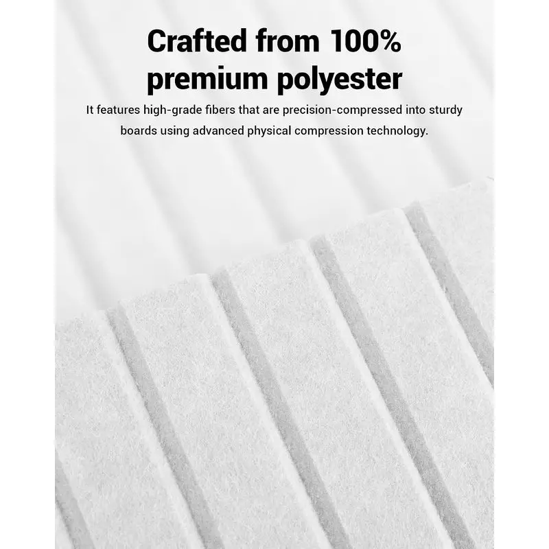 Large Slatted Felt Wall Panel Tiles Cork Bulletin Pin Boards Decorative for Wall Ceiling Living Room Soundproof Acoustic Panels view 5