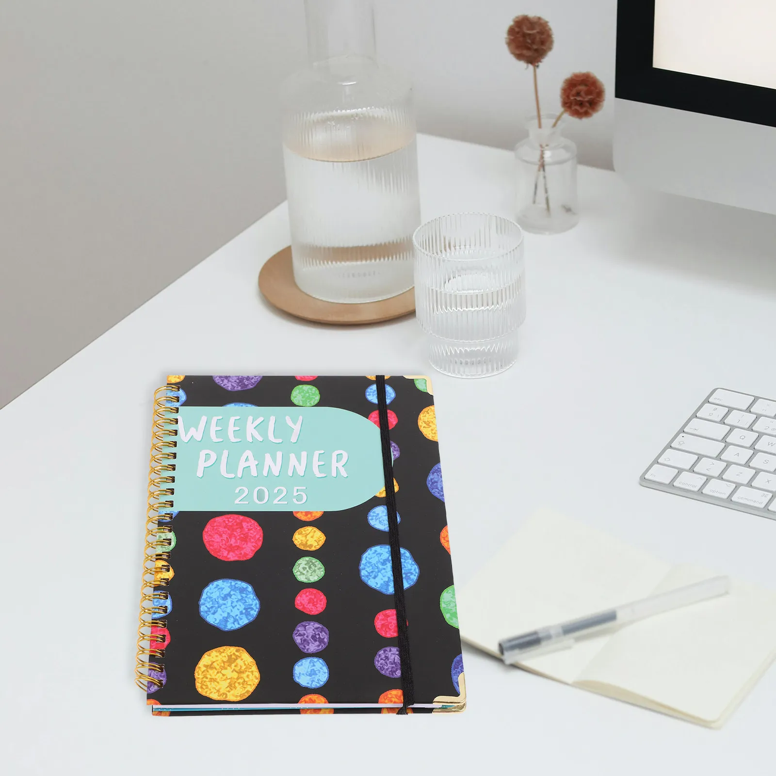 A5 Spiral Bound Planner Notebook – Weekly & Monthly Layout, January–December 2025 Academic Organizer for Students & Teachers