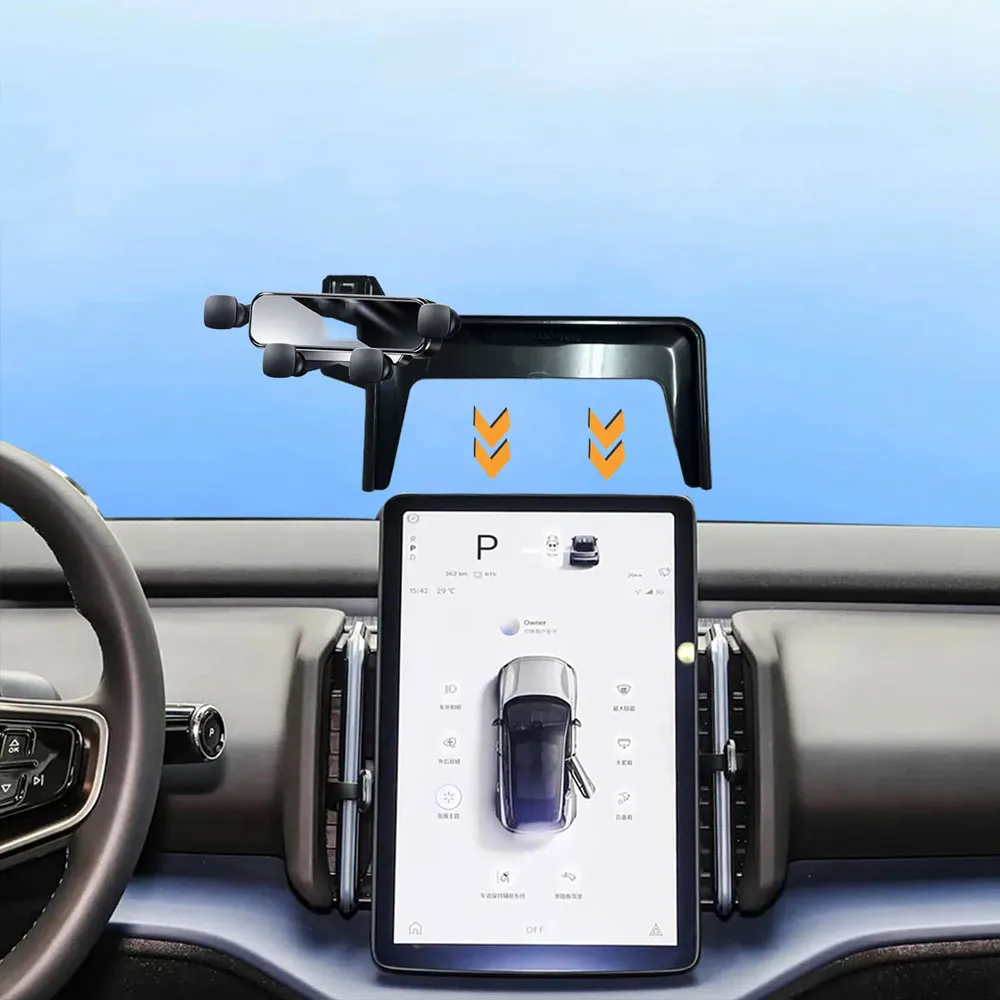 حامل هاتف السيارة المحمول لفولفو EX30 2024 2025 نظام تحديد المواقع قوس الملاحة حامل اكسسوارات السيارات #2