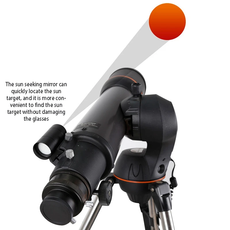 Angeleyes Solar Finder pour le positionnement du soleil, Total Finderscope, Eclipse et Eclipse partielle, Observation pour l'astronomie, Telesco Johanna