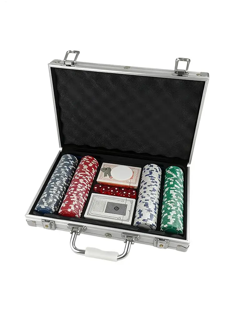 200 stuks pokerchips pokerchipset professionele Texas Casino Europese pokerchips set speelkaarten spelaccessoires - afbeelding 2