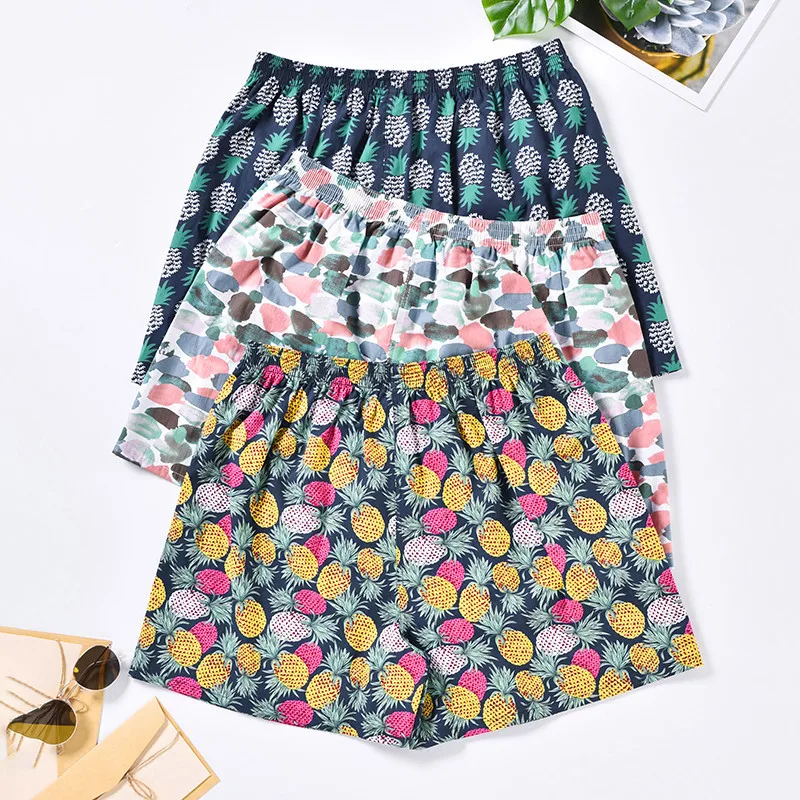 กางเกงในชายผ้าฝ้าย 100% 1 ชิ้น เนื้อผ้านุ่มสบาย กางเกงในชายทรงขาสั้น สวมใส่สบายในบ้าน ยืดหยุ่น กางเกงในชายผสมว่านหางจระเข้ ทรงบ็อกเซอร์