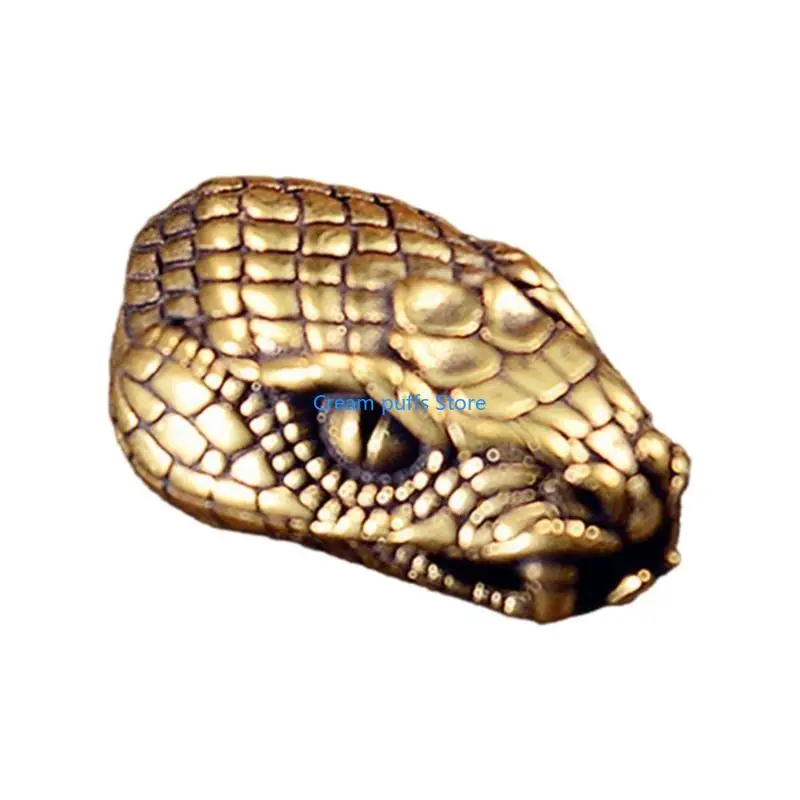 50LE Brass Snake Head Beads for Creative DIY and Crafting Lanyard Activity